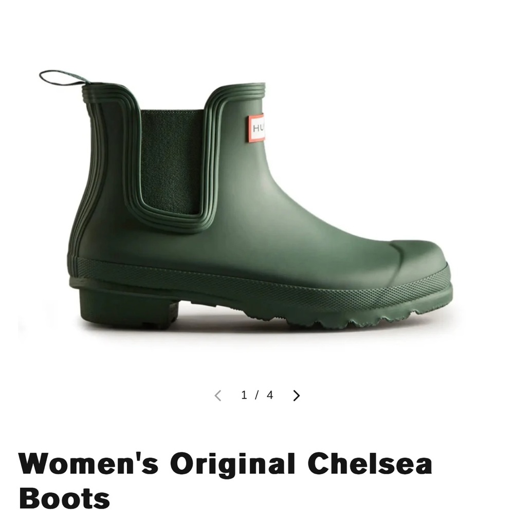 Hunter Women's Original Green Chelsea Boots